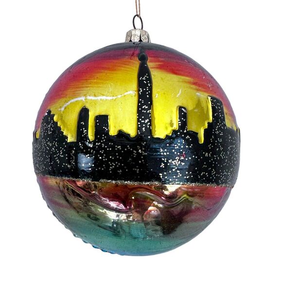 Kurt Adler Polonaise New York Glass Ornament Skyline Empire State Building 6" - Picture 9 of 9